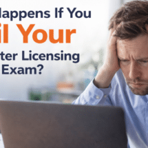 What happens if you fail the insurance adjuster licensing exam?
