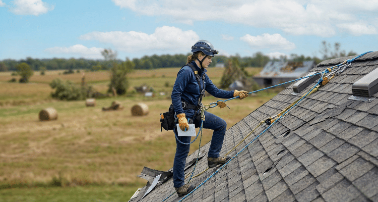 Rope and Harness Training for insurance claims adjusters