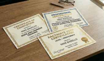 Recommended certifications that IA Firms look for in new insurance claims adjusters